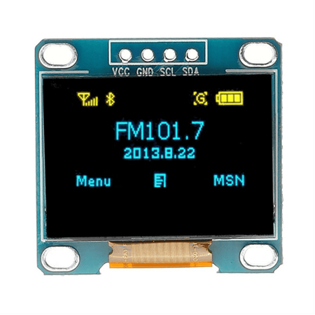 0.96" 4 pin Sarı-Mavi I2C IIC OLED LCD Modülü SSD1315