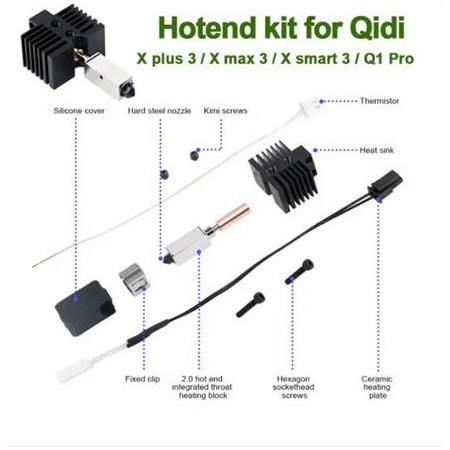 Qidi Tech Q1-Pro / X-Plus 3 / X-Max 3 / X-Smart 3 Uyumlu Hotend Kit