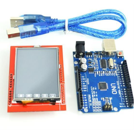 Arduino UNO R3 + 2.4'' TFT LCD + Adaptör + USB Kablo