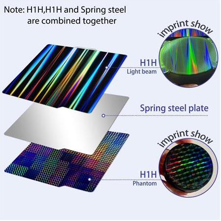 Bambulab 257x257mm Hologramlı Özel Tablo Yüzeyi H1H