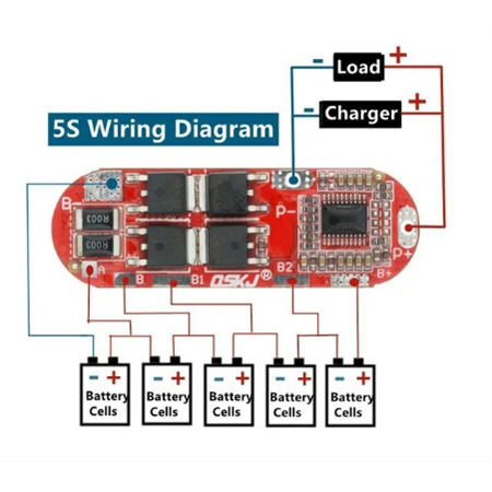 5S 25A BMS 18650 Lityum Pil Şarj Koruma Devresi