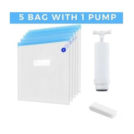 Vakumlu Filament Saklama Poşeti (5 Adet Poşet+Pompa+Kilitleme Aparatı)